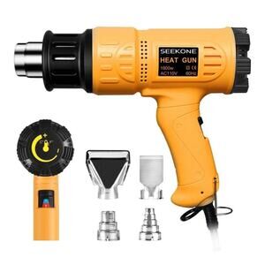 SEEKONE Heat Gun 1800W 122℉~1202℉（50℃- 650℃）Fast Heating Heavy Duty Hot Air G...